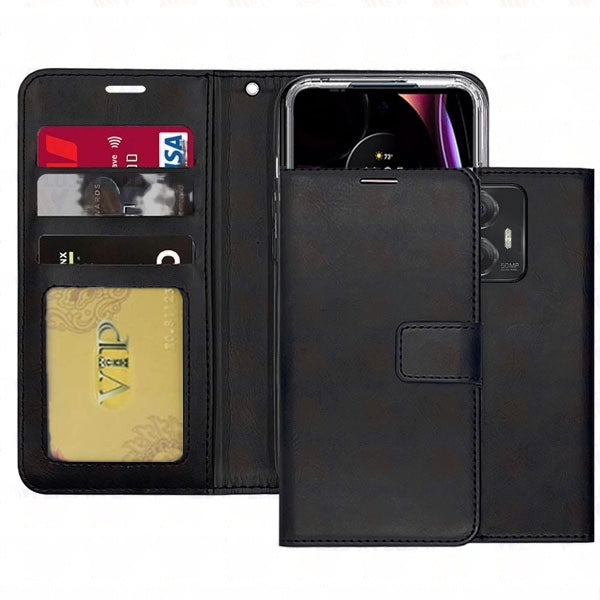 Étui portefeuille en cuir pour Motorola Moto Edge (2024) Étui portefeuille en cuir pour Motorola Moto Edge (2024)